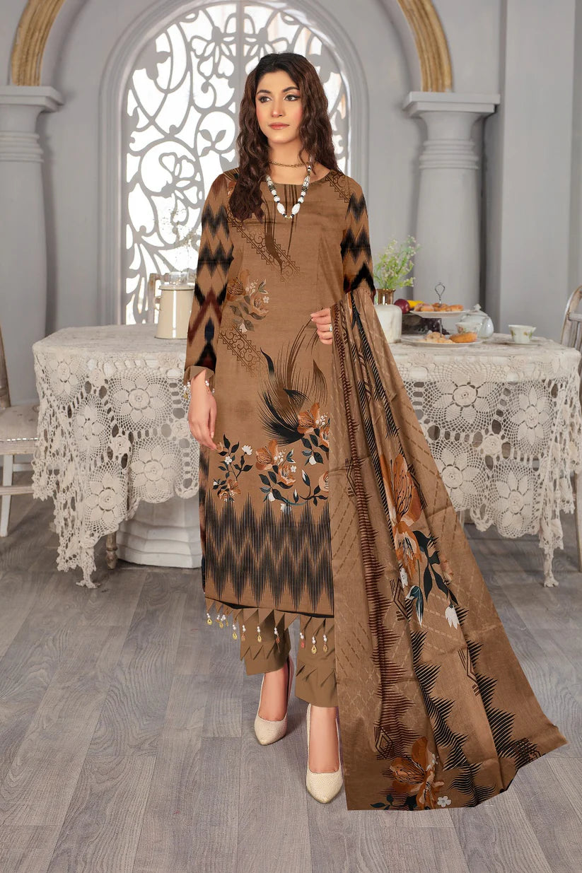 Sapphire Printed Lawn Three Piece Unstitched